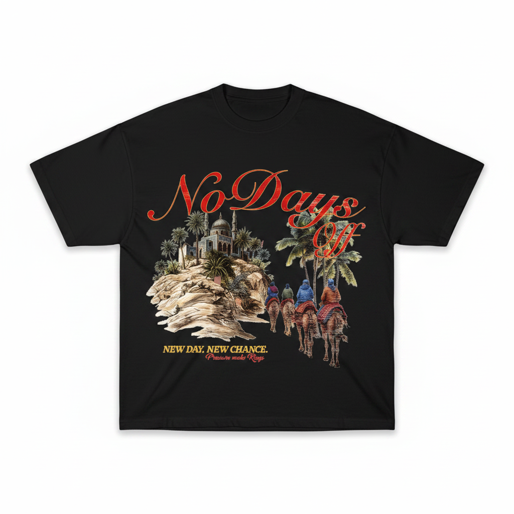 No Days Off Black T-Shirt